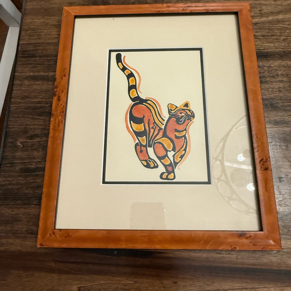Framed Dick Whittington’s cat style Art Print with Frame - Picture 2 of 10
